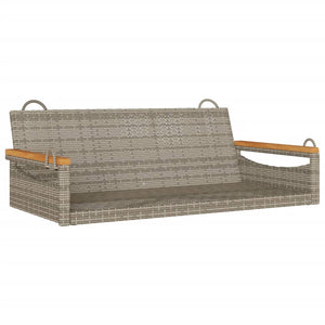 Hängebank Grau Poly Rattan 109 cm