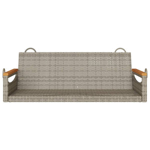 Hängebank Grau Poly Rattan 109 cm