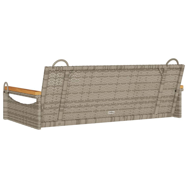 Hängebank Grau Poly Rattan 109 cm