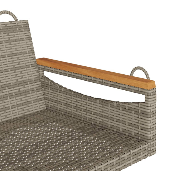 Hängebank Grau Poly Rattan 109 cm