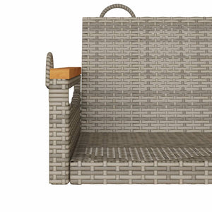 Hängebank Grau Poly Rattan 109 cm
