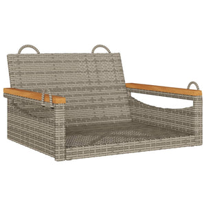 Grauer Hängesessel aus Polyrattan