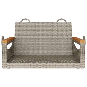 Grauer Hängesessel aus Polyrattan