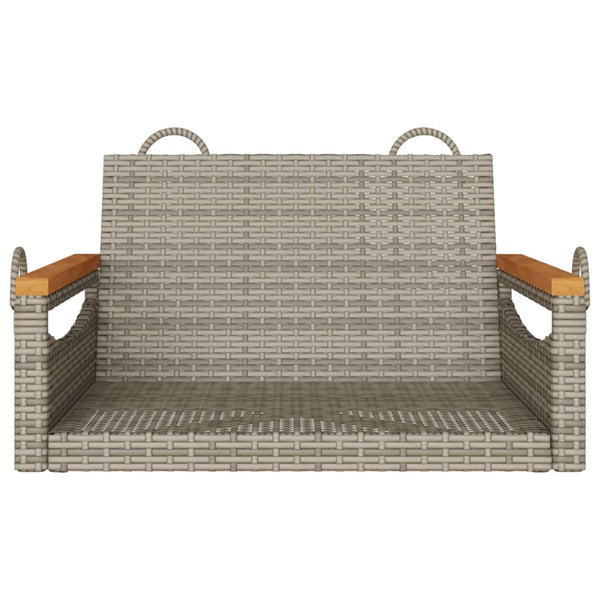 Grauer Hängesessel aus Polyrattan