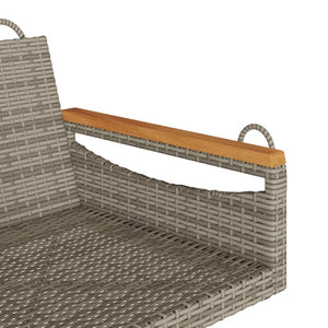 Grauer Hängesessel aus Polyrattan