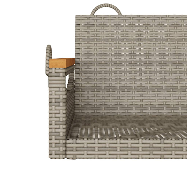 Grauer Hängesessel aus Polyrattan
