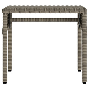 Sonnenliege Grau Poly Rattan mit Dach & Tisch