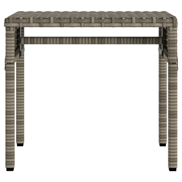 Sonnenliege Grau Poly Rattan mit Dach & Tisch