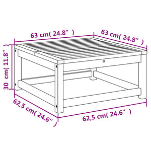 Akazienholz Gartentisch 63x63 cm