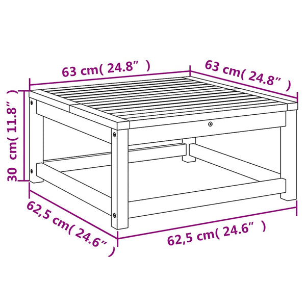 Akazienholz Gartentisch 63x63 cm