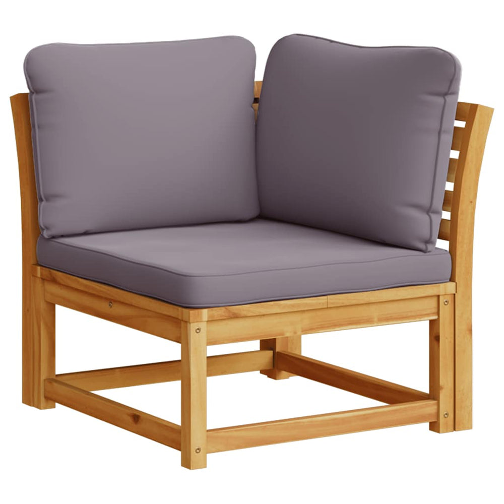 vidaXL Garden Corner Sofa with Cushions 73x73x65 cm Solid Acacia Wood