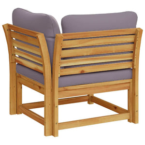 Garten Ecksofa Akazie mit Kissen 73x73 cm