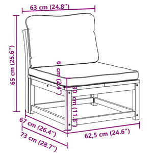 Gartensofa Akazie mit Kissen