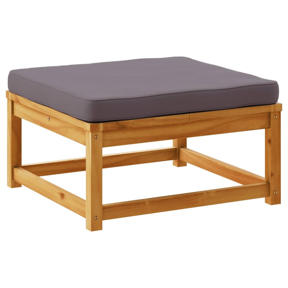 Gartenhocker Akazie mit Kissen