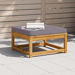 Gartenhocker Akazie mit Kissen