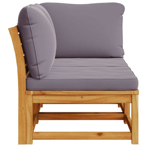 2-tlg. Garten-Lounge-Set mit Kissen Massivholz Akazie