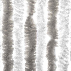 Chenille Fliegenvorhang Hellgrau/Weiß 56x200cm