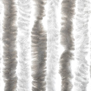 Fliegenvorhang Chenille Hellgrau/Weiß 90x200 cm