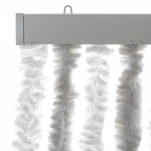 Fliegenvorhang Chenille Hellgrau/Weiß 90x220 cm