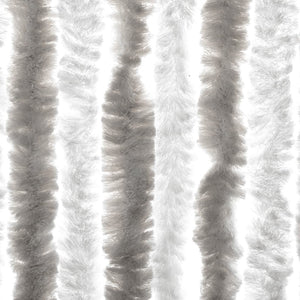 Fliegenvorhang Chenille Hellgrau/Weiß 90x220 cm