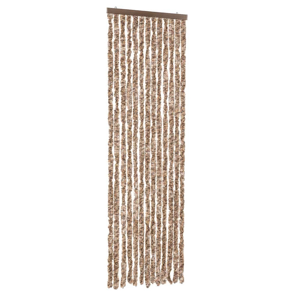 Chenille Fliegenvorhang Beige/Braun 56x185cm