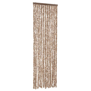 Chenille Fliegenvorhang Beige/Braun 56x185cm