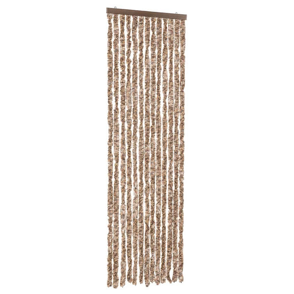 Chenille Fliegenvorhang Beige/Braun 56x185cm