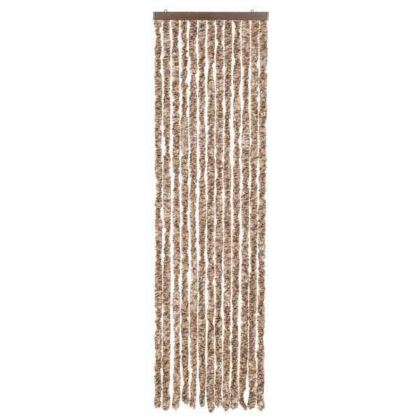 Chenille Fliegenvorhang Beige/Braun 56x185cm