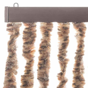 Chenille Fliegenvorhang Beige/Braun 56x185cm