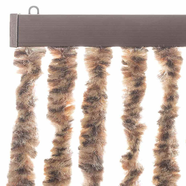 Chenille Fliegenvorhang Beige/Braun 56x185cm