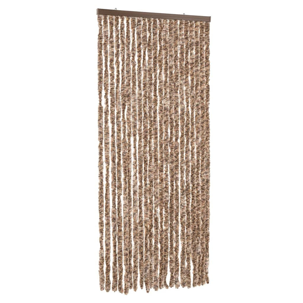 Chenille Fliegenvorhang Beige/Braun 90x200cm