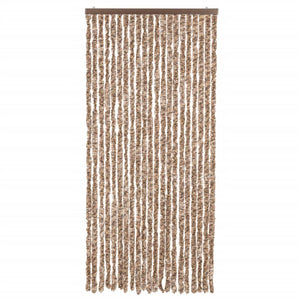 Chenille Fliegenvorhang Beige/Braun 90x200cm