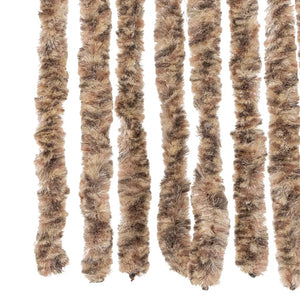 Chenille Fliegenvorhang Beige/Braun 90x200cm