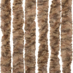 Chenille Fliegenvorhang Beige/Braun 90x200cm