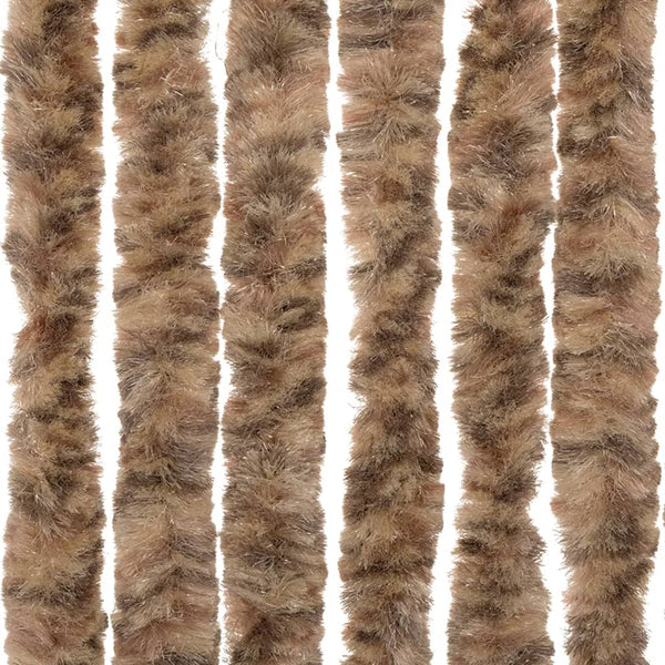 Chenille Fliegenvorhang Beige/Braun 90x200cm