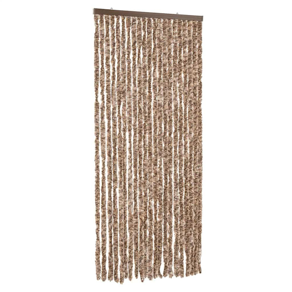 Chenille Fliegenvorhang Beige/Braun 90x220cm