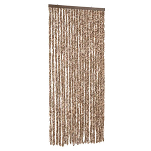 Chenille Fliegenvorhang Beige/Braun 90x220cm