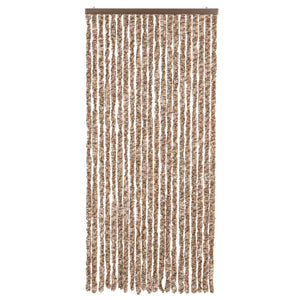 Chenille Fliegenvorhang Beige/Braun 90x220cm