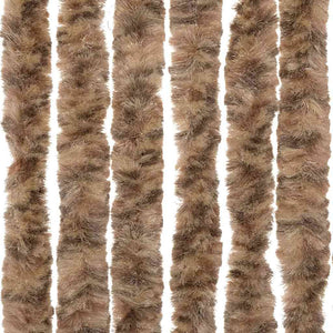 Chenille Fliegenvorhang Beige/Braun 90x220cm