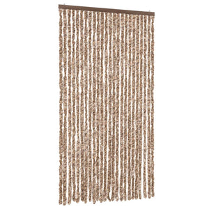 Chenille Fliegenvorhang Beige/Braun 100x200 cm
