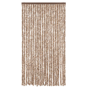 Chenille Fliegenvorhang Beige/Braun 100x200 cm
