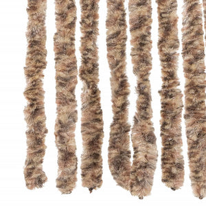 Chenille Fliegenvorhang Beige/Braun 100x200 cm