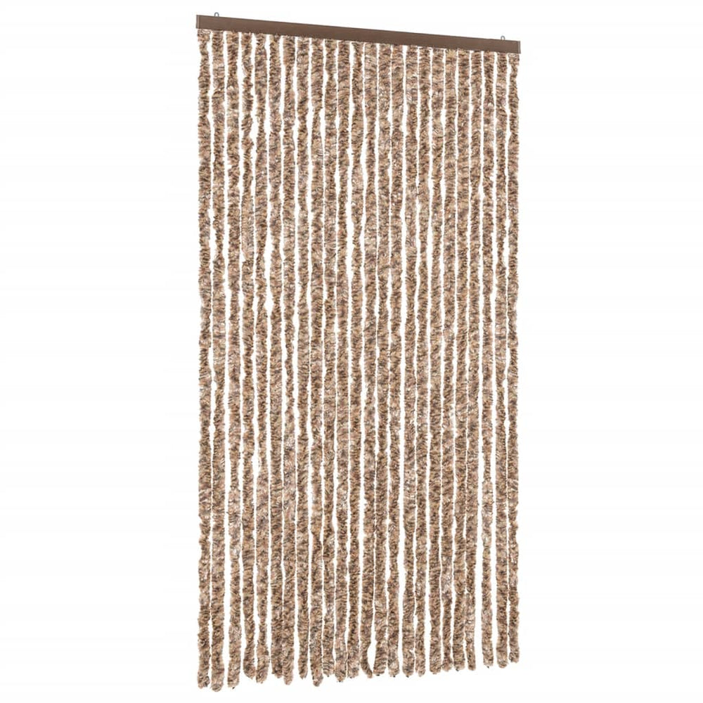 Chenille Fliegenvorhang Beige/Braun 100x220cm