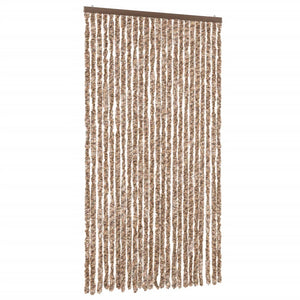 Chenille Fliegenvorhang Beige/Braun 100x220cm