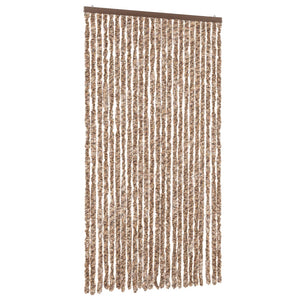 Chenille Fliegenvorhang Beige/Braun 100x230 cm