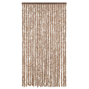 Chenille Fliegenvorhang Beige/Braun 100x230 cm