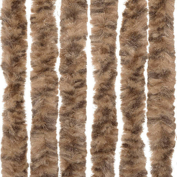 Chenille Fliegenvorhang Beige/Braun 100x230 cm