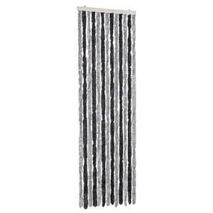 Chenille Fliegenvorhang Grau/Schwarz 56x200cm