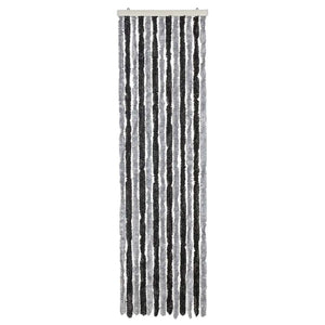 Chenille Fliegenvorhang Grau/Schwarz 56x200cm