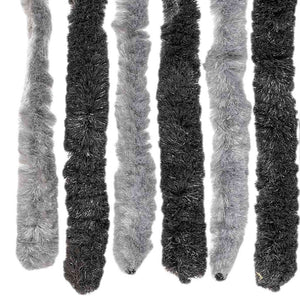 Chenille Fliegenvorhang Grau/Schwarz 56x200cm